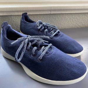 Mens Navy Blue/White Allbirds Wool Runners Size 10 Never Worn